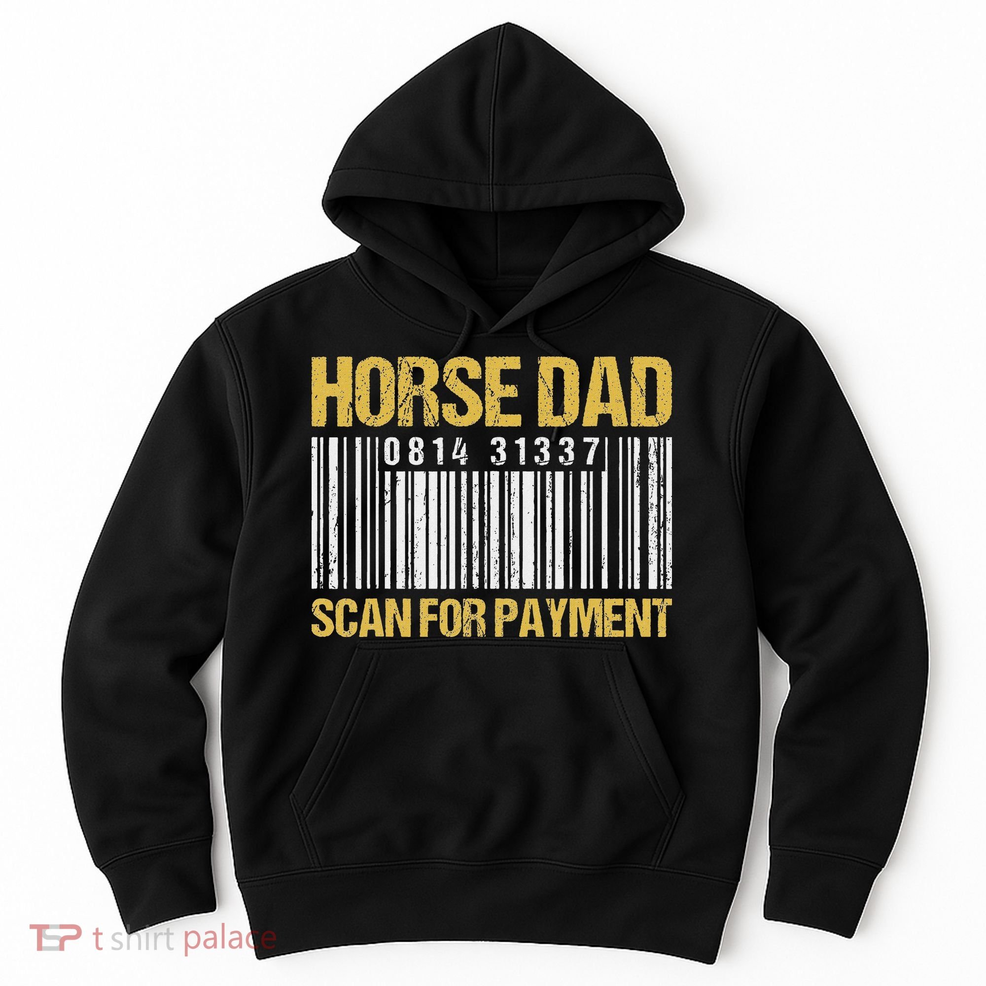 Horse Dad Scan For Payment Barcode Horse Dad Hoodie