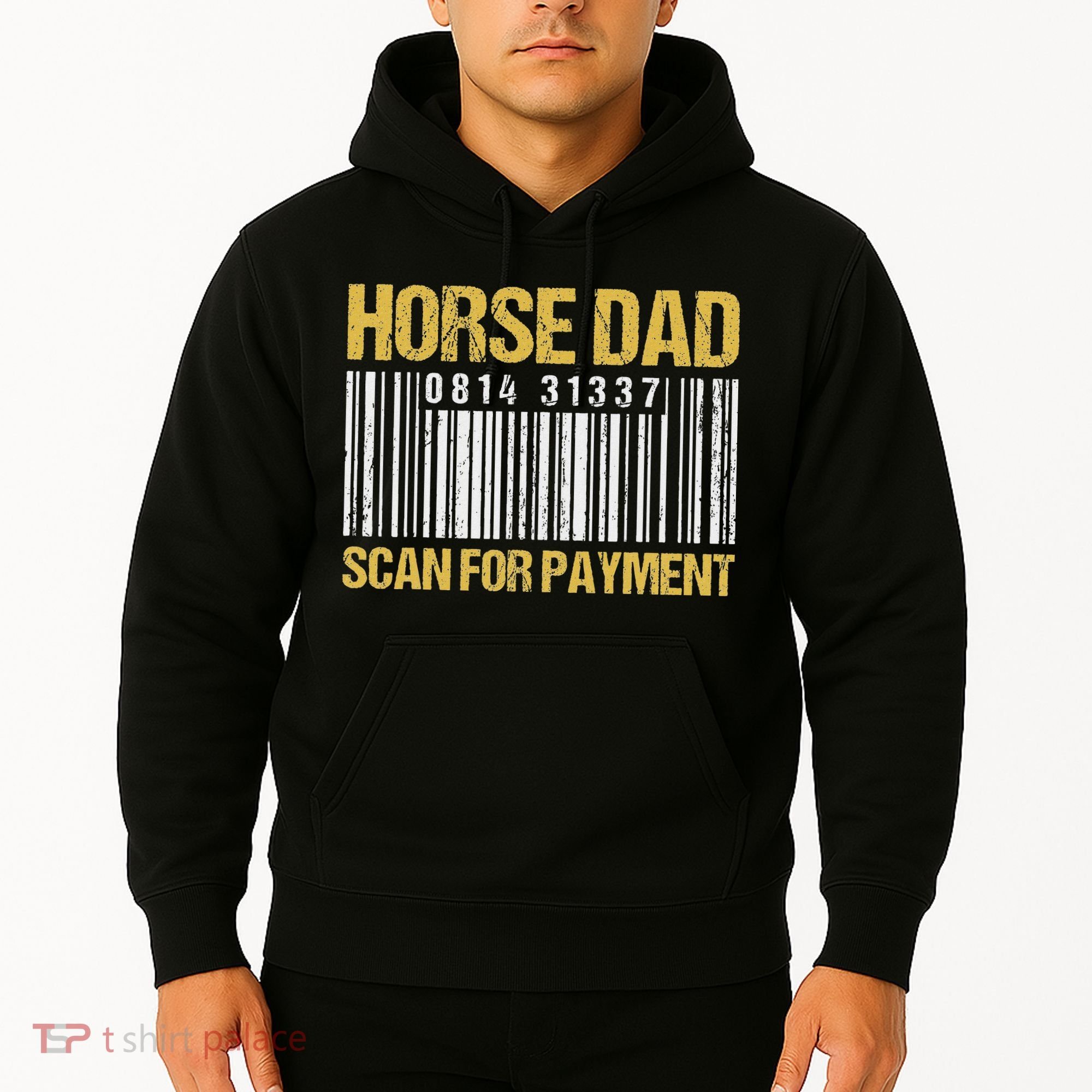 Horse Dad Scan For Payment Barcode Horse Dad Hoodie