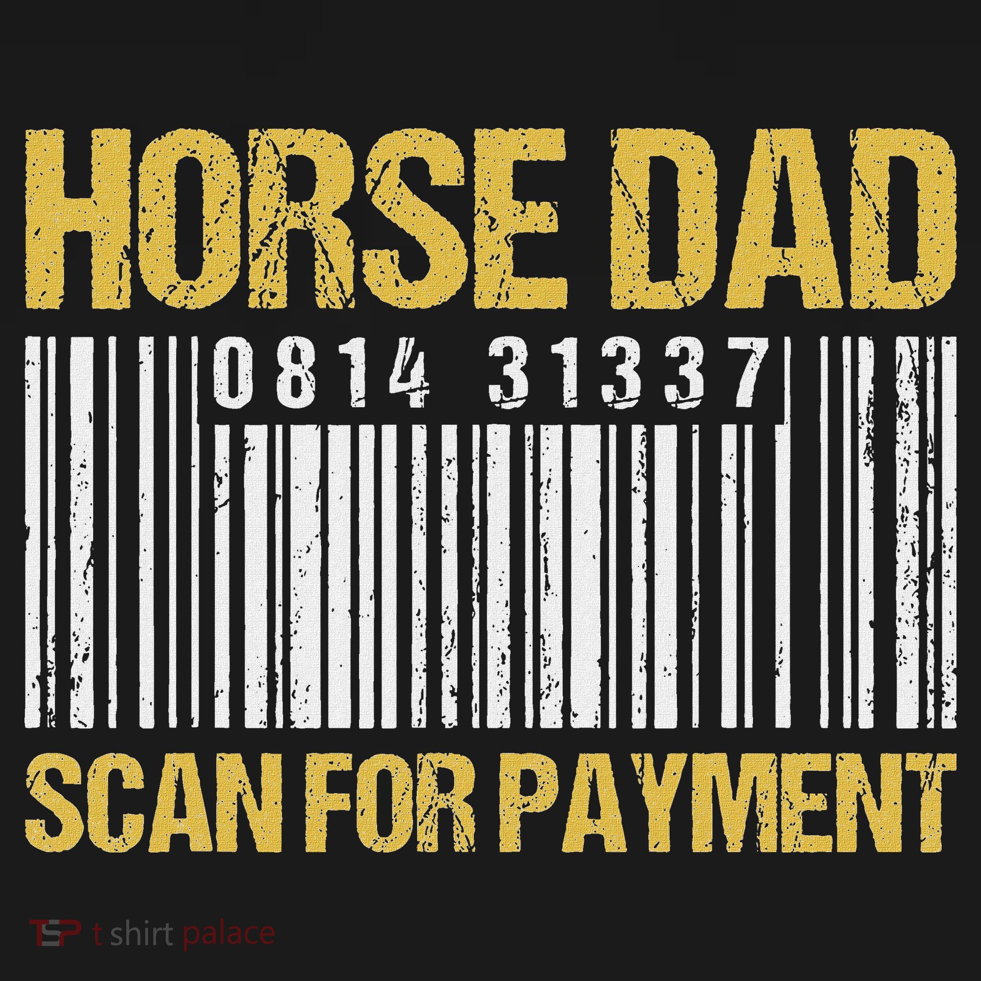 Horse Dad Scan For Payment Barcode Horse Dad Hoodie