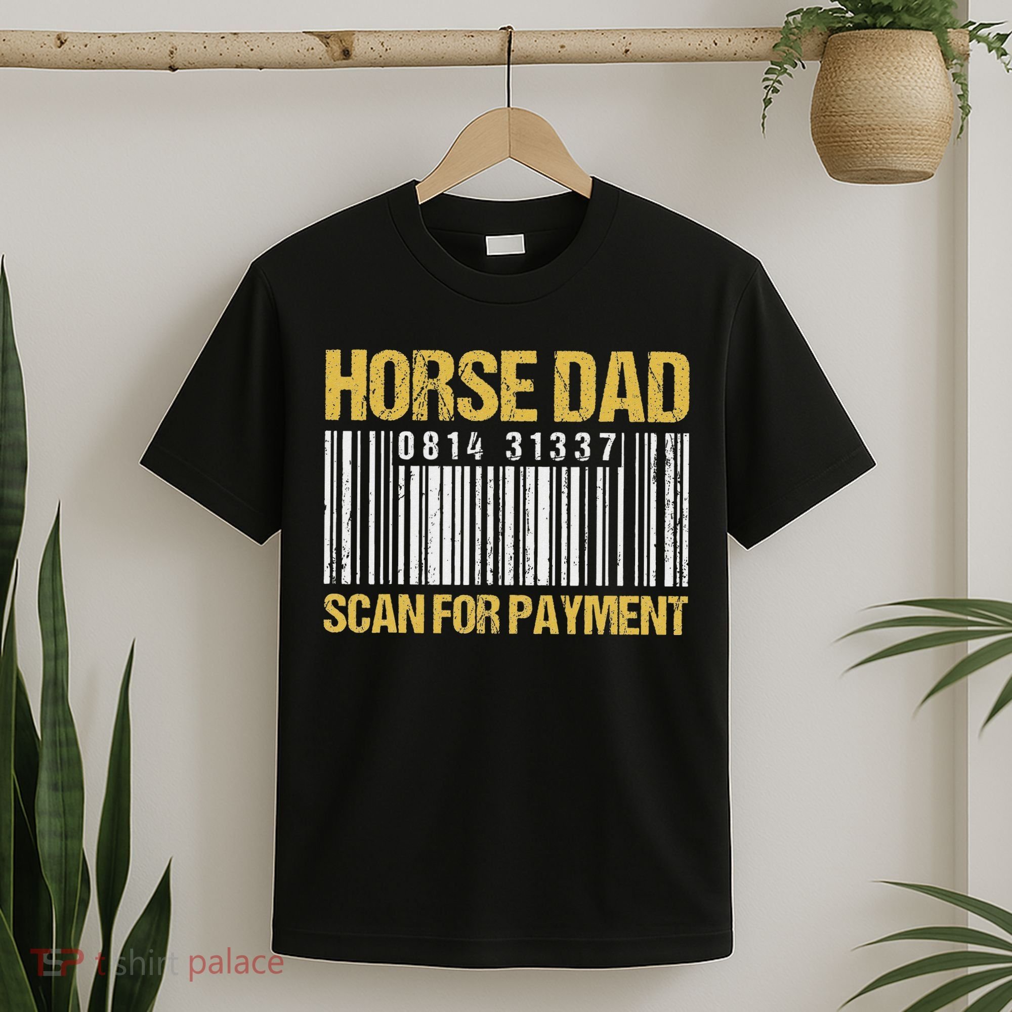 Horse Dad Scan For Payment Barcode Horse Dad T-Shirt