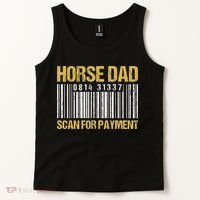 Horse Dad Scan For Payment Barcode Horse Dad Tank Top thumb 2