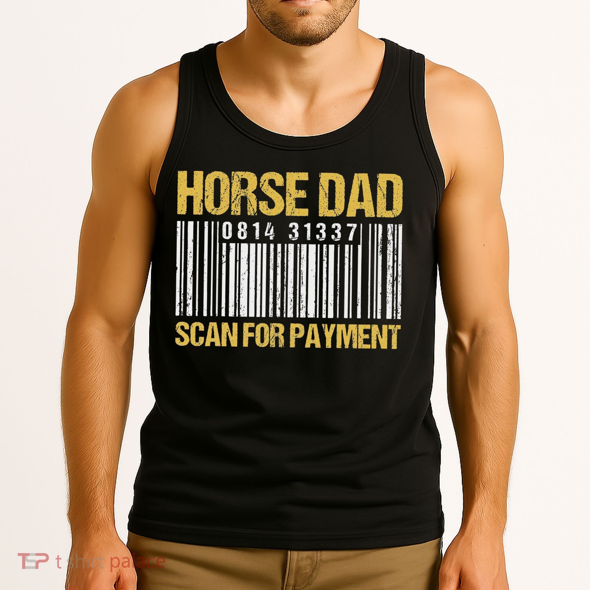 Horse Dad Scan For Payment Barcode Horse Dad Tank Top