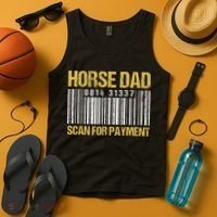 Horse Dad Scan For Payment Barcode Horse Dad Tank Top thumb 4