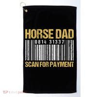 Horse Dad Scan For Payment Barcode Horse Dad Golf Towel thumb 0