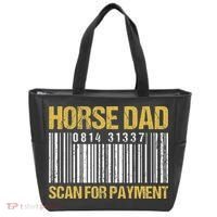 Horse Dad Scan For Payment Barcode Horse Dad Tote Bag thumb 0