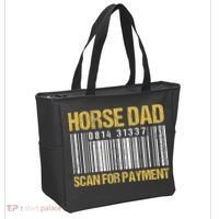Horse Dad Scan For Payment Barcode Horse Dad Tote Bag thumb 2