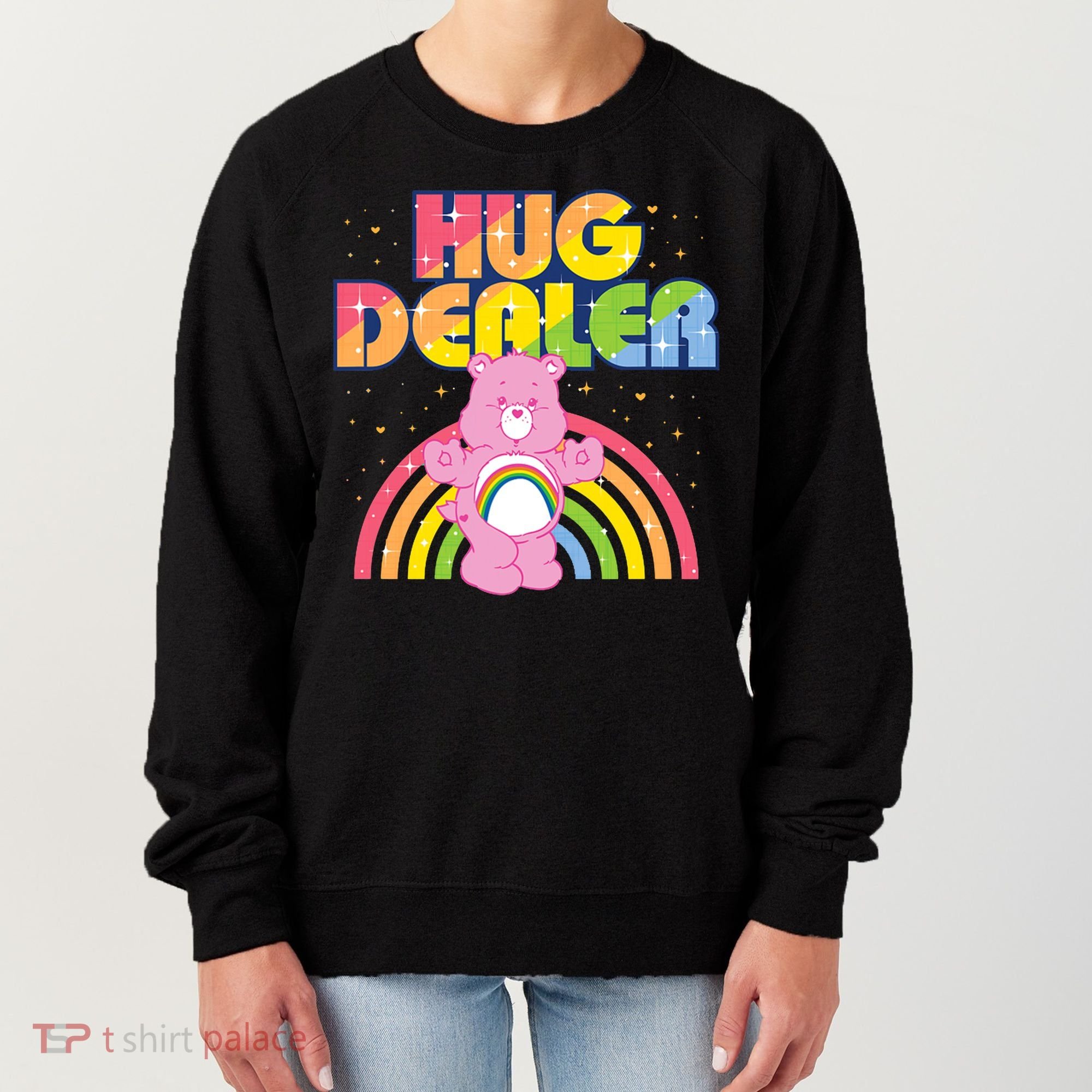 Hug Dealer Teddy Bear Rainbow Women's Sweatshirt