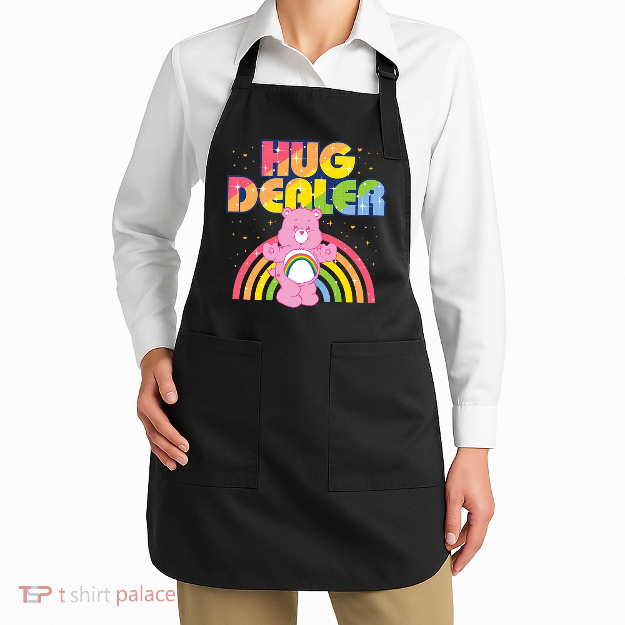 Hug Dealer Teddy Bear Rainbow Apron