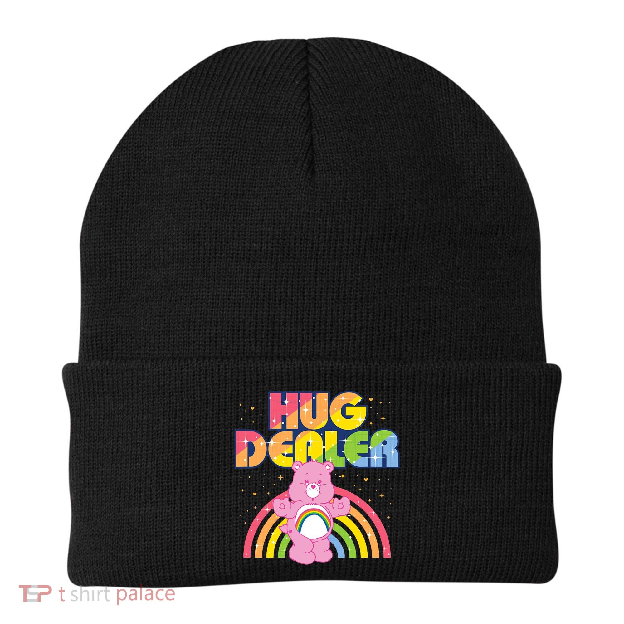 Hug Dealer Teddy Bear Rainbow Beanie
