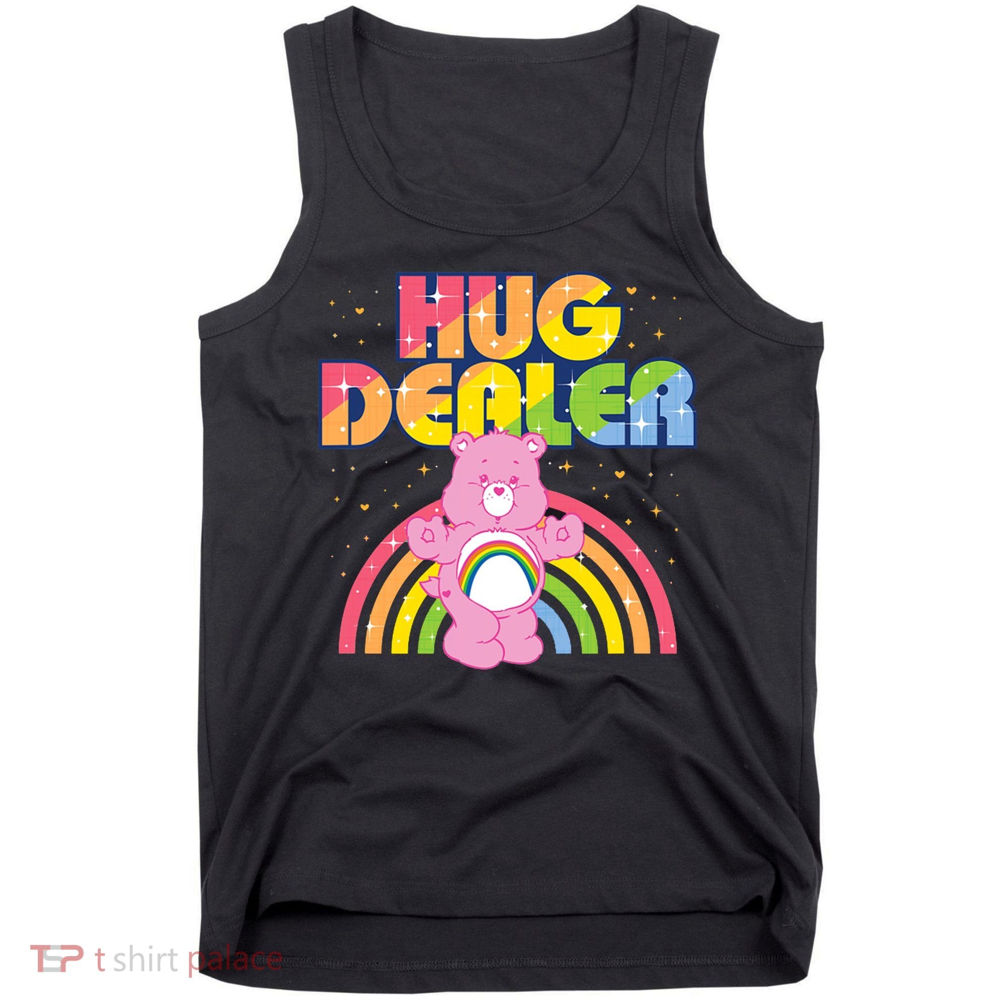 Hug Dealer Teddy Bear Rainbow Tank Top