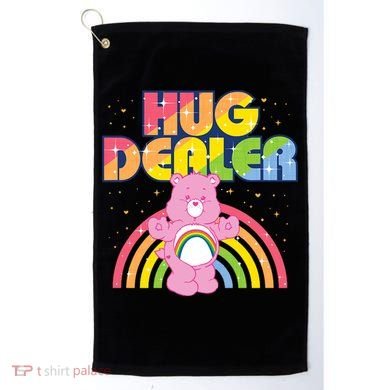 Hug Dealer Teddy Bear Rainbow Golf Towel