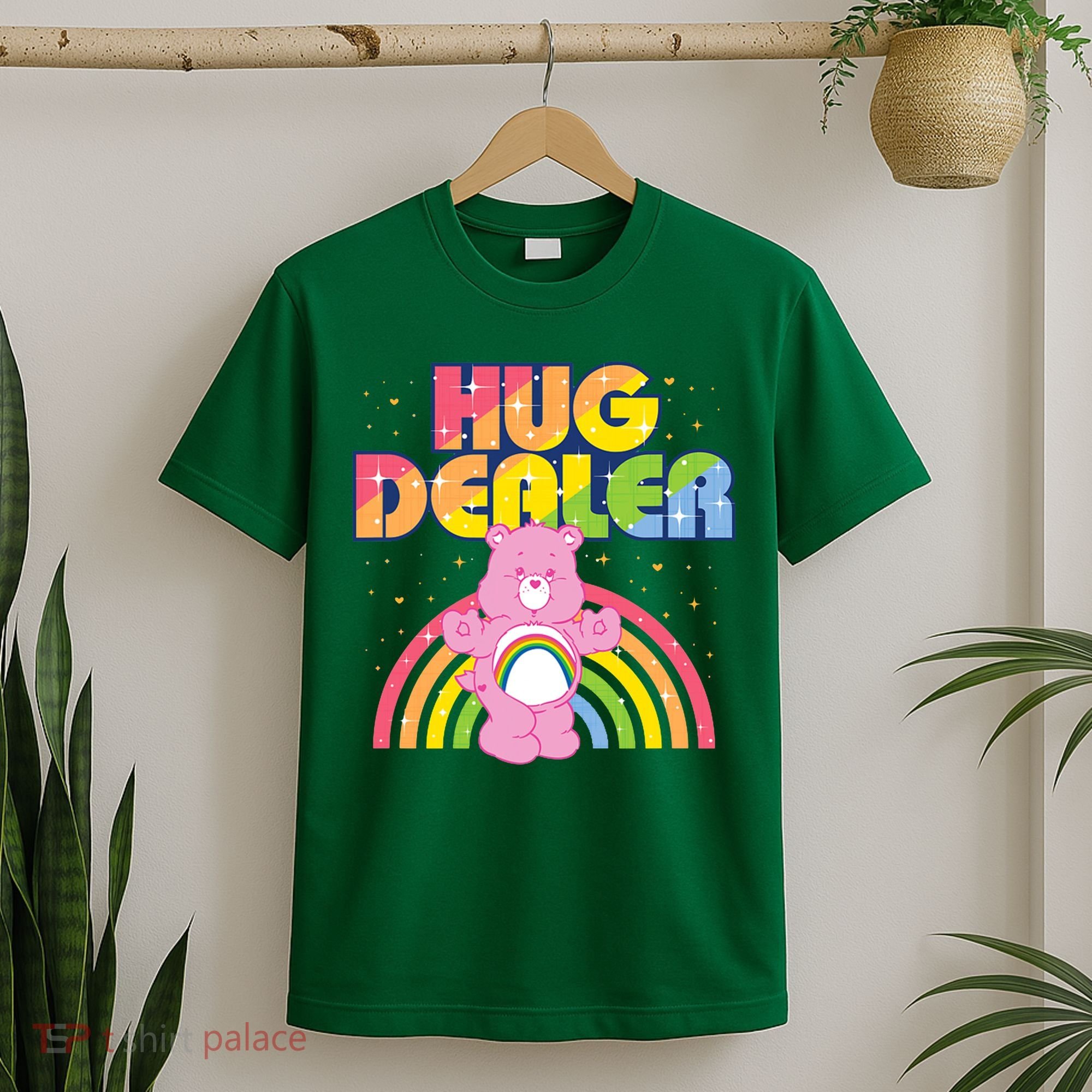 Hug Dealer Teddy Bear Rainbow T-Shirt
