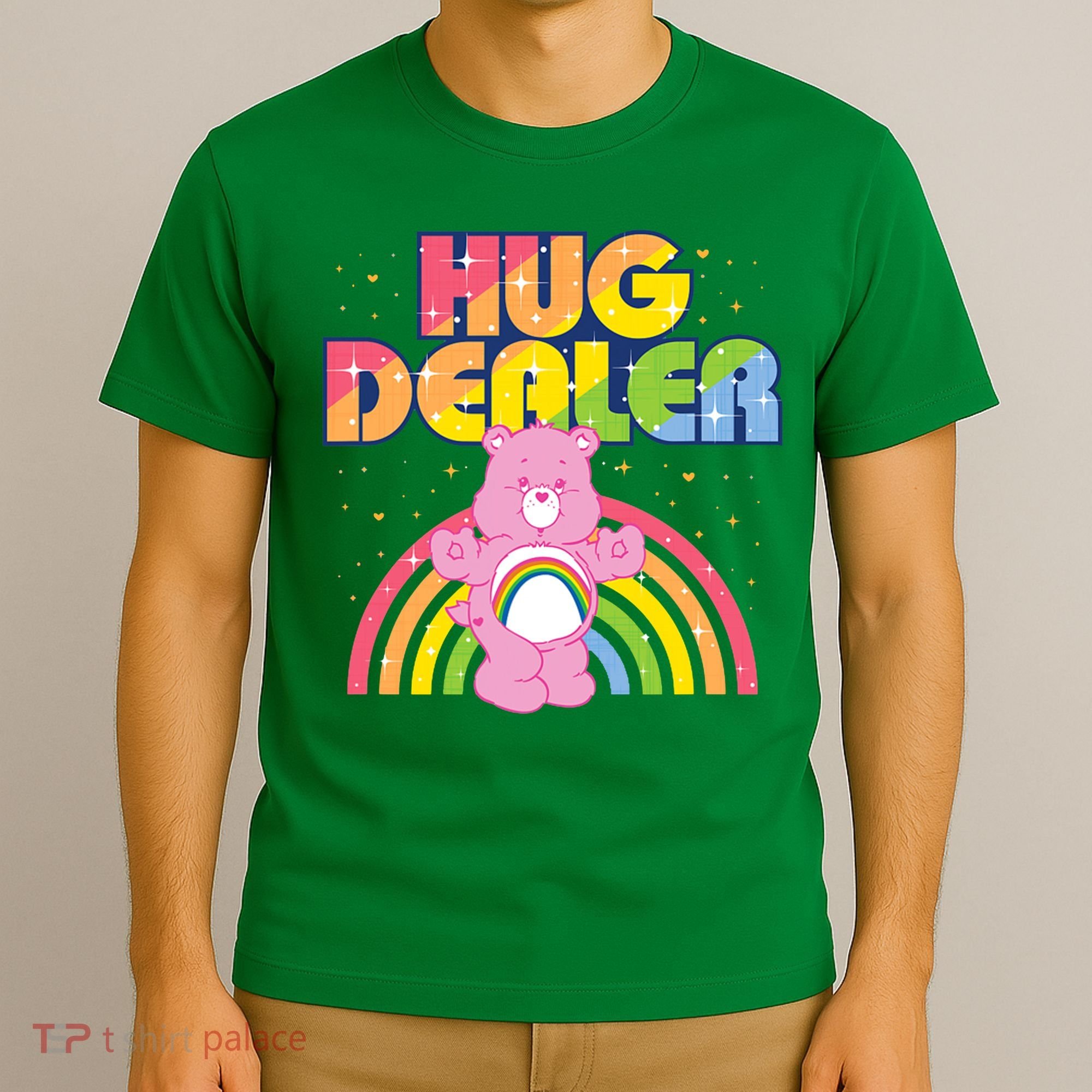 Hug Dealer Teddy Bear Rainbow T-Shirt