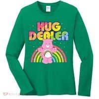 Hug Dealer Teddy Bear Rainbow Women's Long Sleeve Shirt thumb 0