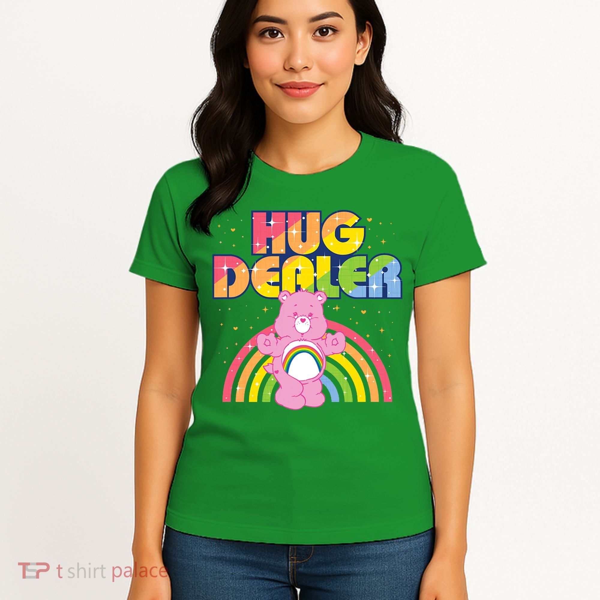 Hug Dealer Teddy Bear Rainbow Women's T-Shirt