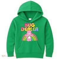 Hug Dealer Teddy Bear Rainbow Kids Hoodie thumb 0