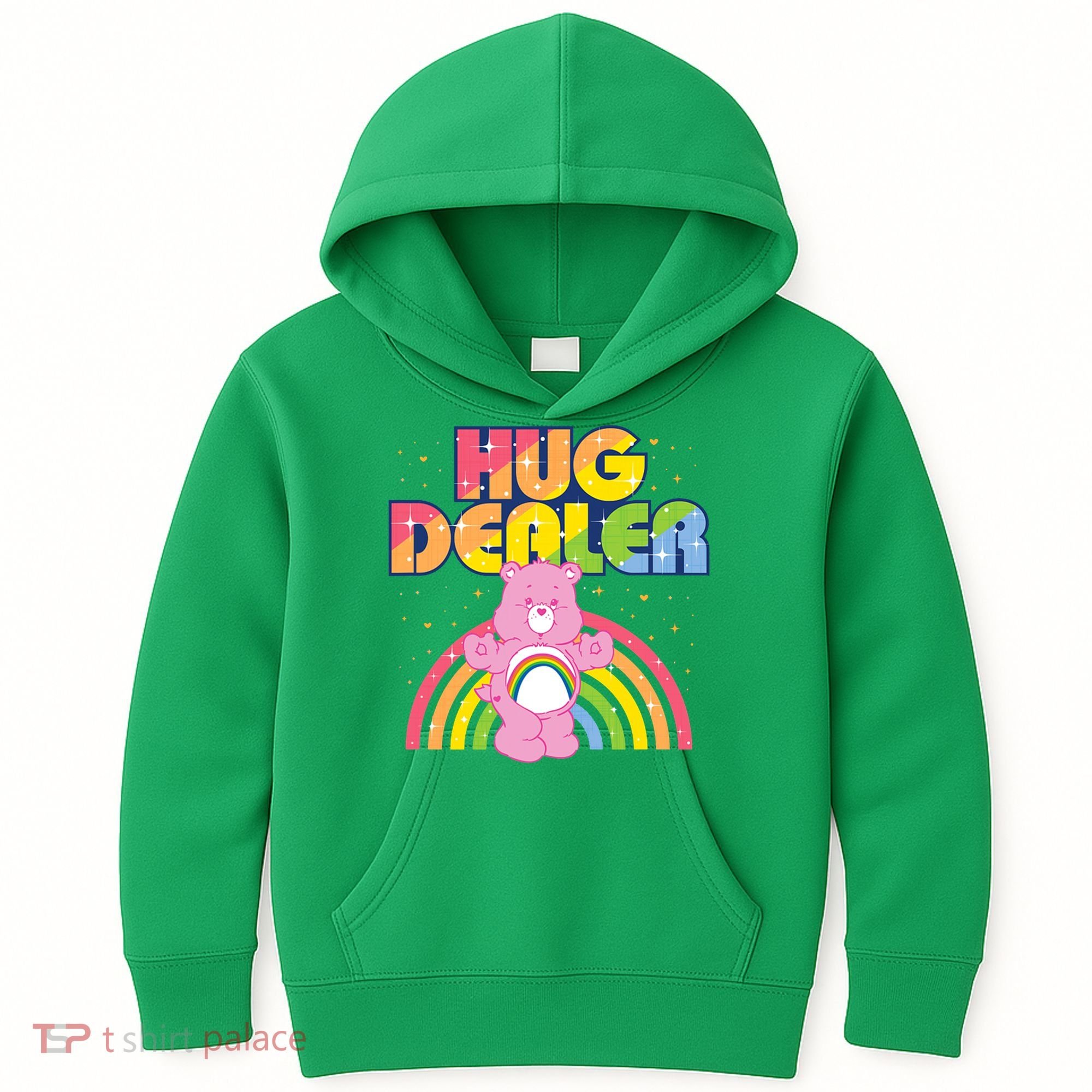 Hug Dealer Teddy Bear Rainbow Kids Hoodie