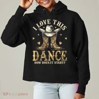 How Does This Dance Start Line Dancer Country Ladies Heavyweight Boxy Pullover Hoodie thumb 0