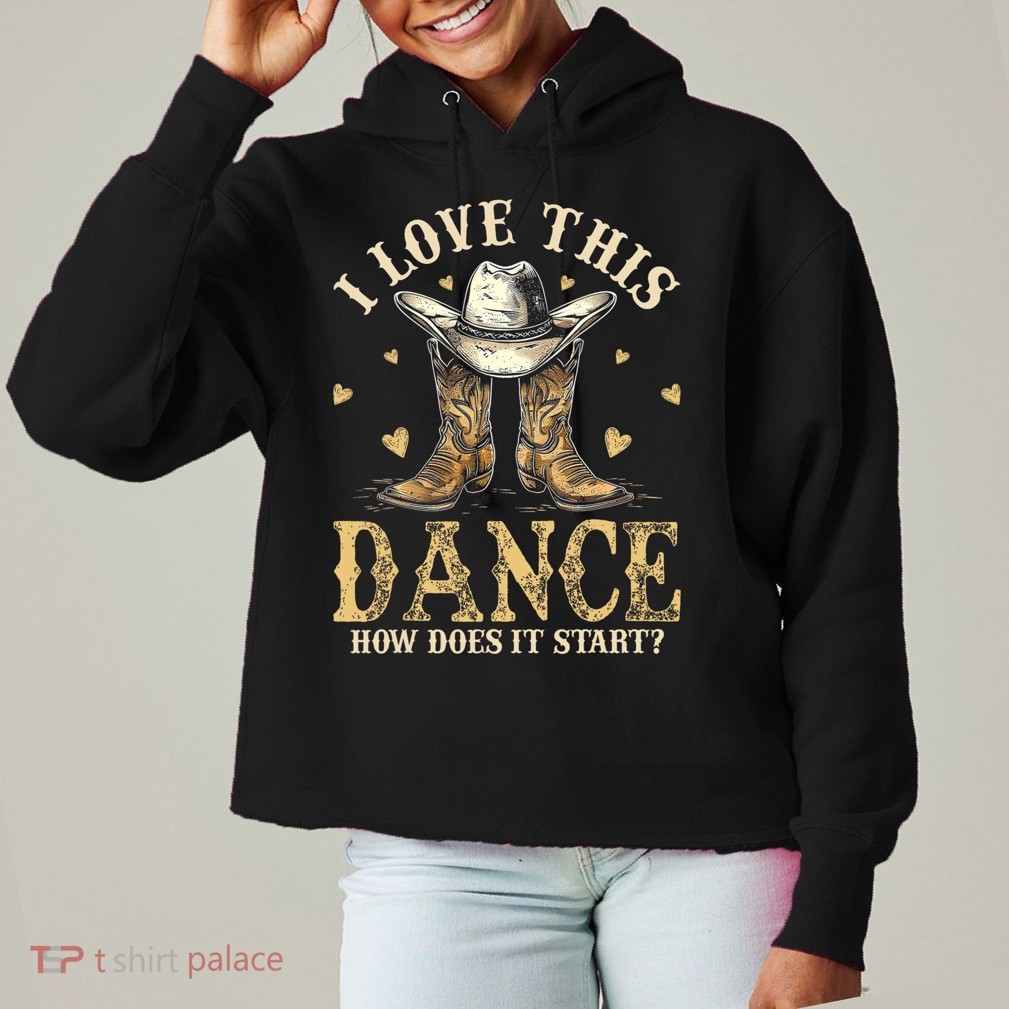 How Does This Dance Start Line Dancer Country Ladies Heavyweight Boxy Pullover Hoodie