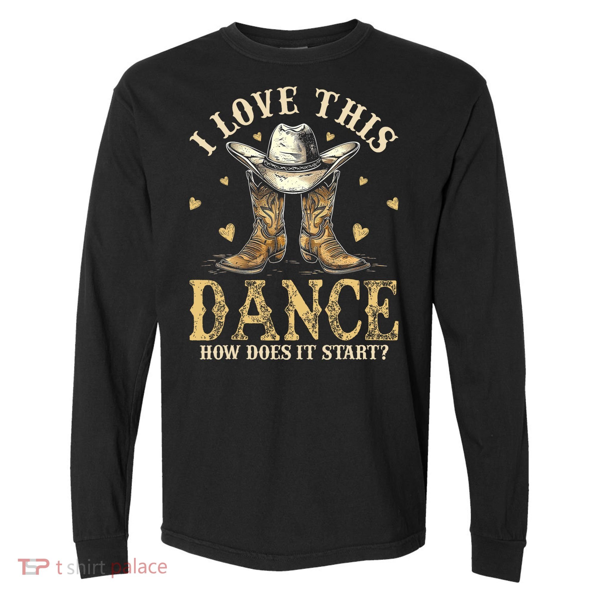 How Does This Dance Start Line Dancer Country Comfort Colors Heavyweight Long Sleeve T-Shirt