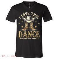 How Does This Dance Start Line Dancer Country V-Neck T-Shirt thumb 0