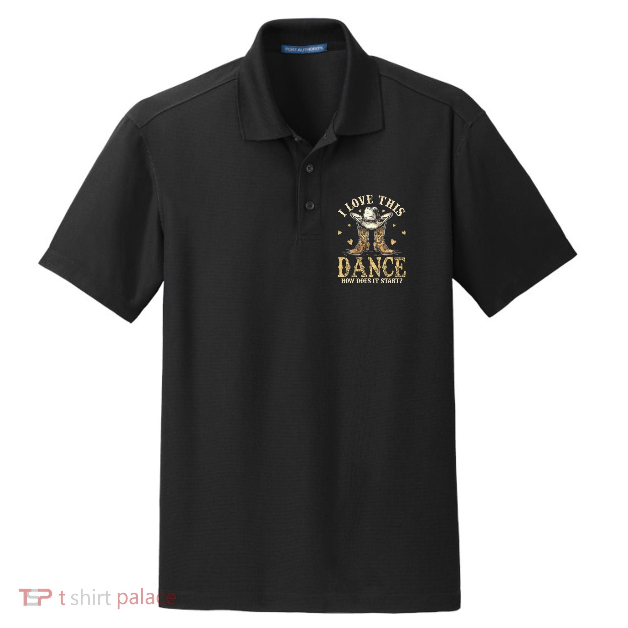 How Does This Dance Start Line Dancer Country Dry Zone Grid Polo