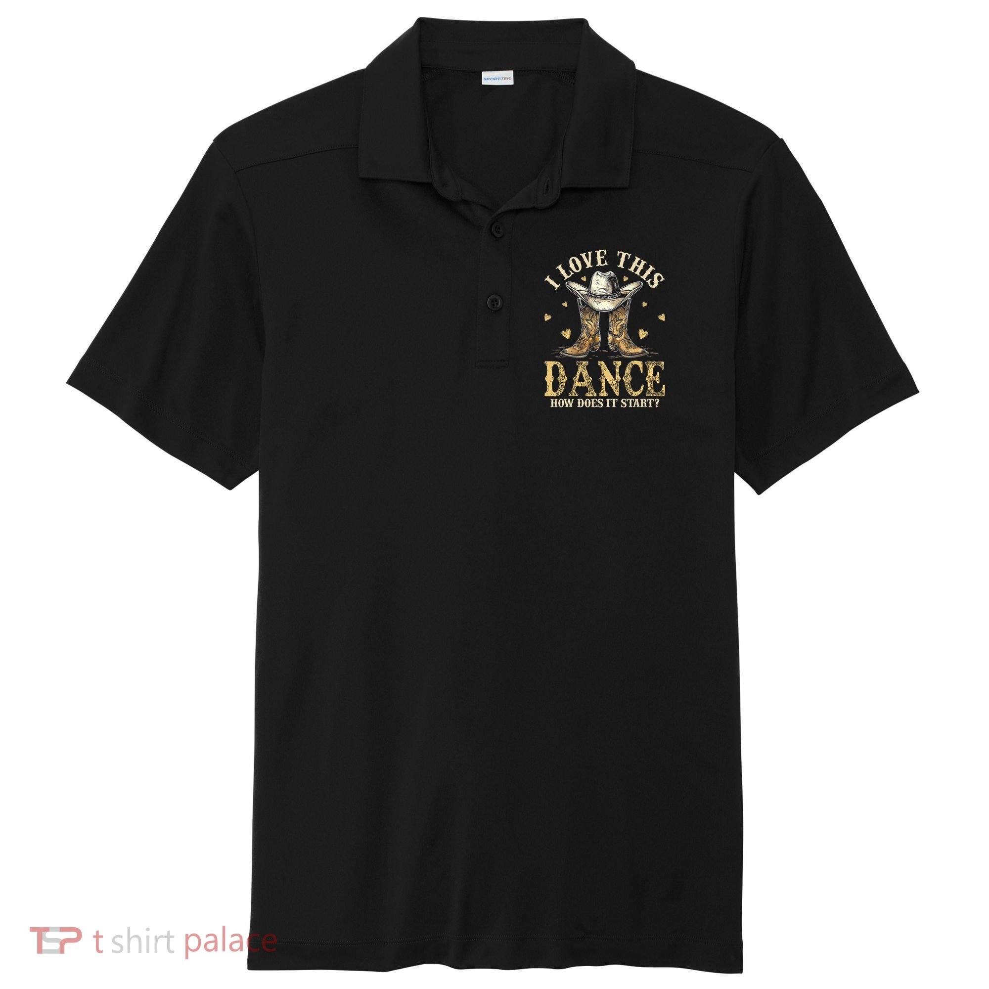 How Does This Dance Start Line Dancer Country Sport-Tek Posi-UV Pro Polo
