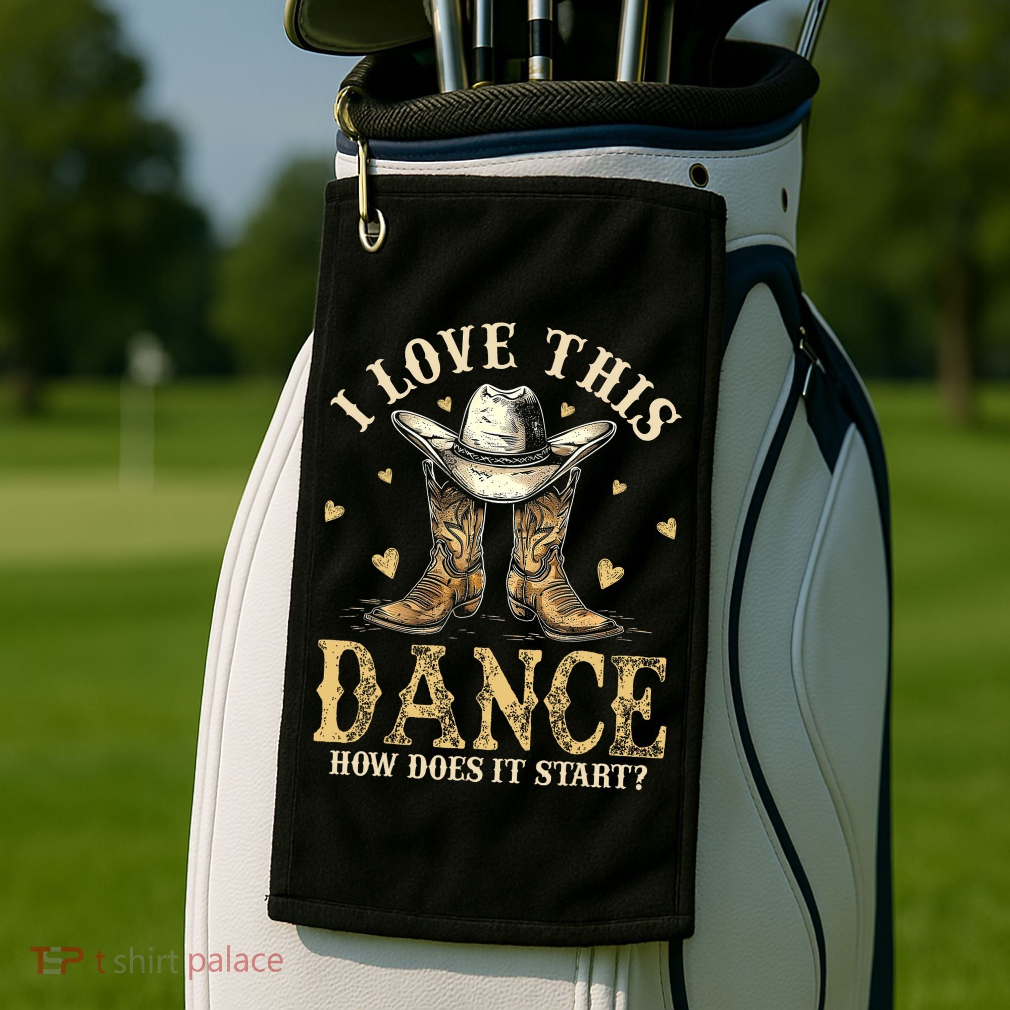 How Does This Dance Start Line Dancer Country Golf Towel