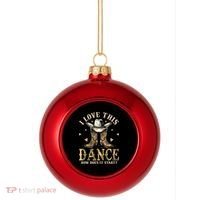 How Does This Dance Start Line Dancer Country Plastic Christmas Ball Ornament thumb 0