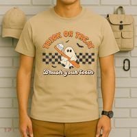 Halloween Dentist Trick Or Treat Brush Your Teeth Dental Assistance Hygienist T-Shirt thumb 6