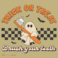 Halloween Dentist Trick Or Treat Brush Your Teeth Dental Assistance Hygienist T-Shirt thumb 7