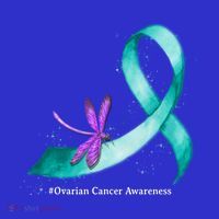 Hippie Dragonfly Teal Ribbon Ovarian Cancer Awareness Cute Gift T-Shirt thumb 7