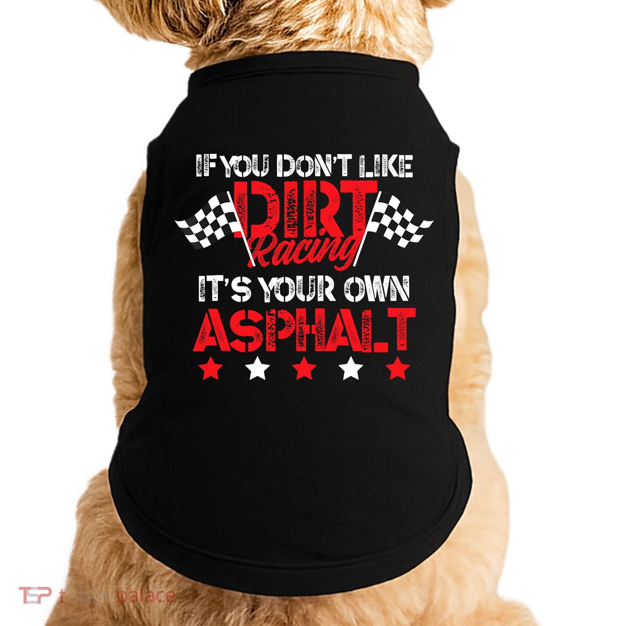 Hilarious Dirt Track Racing Pun Race Car Asphalt Joke Doggie Tank