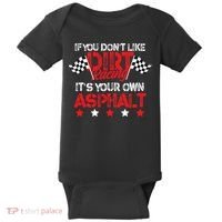 Hilarious Dirt Track Racing Pun Race Car Asphalt Joke Baby Bodysuit thumb 0