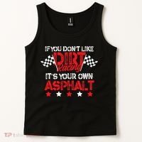 Hilarious Dirt Track Racing Pun Race Car Asphalt Joke Tank Top thumb 2