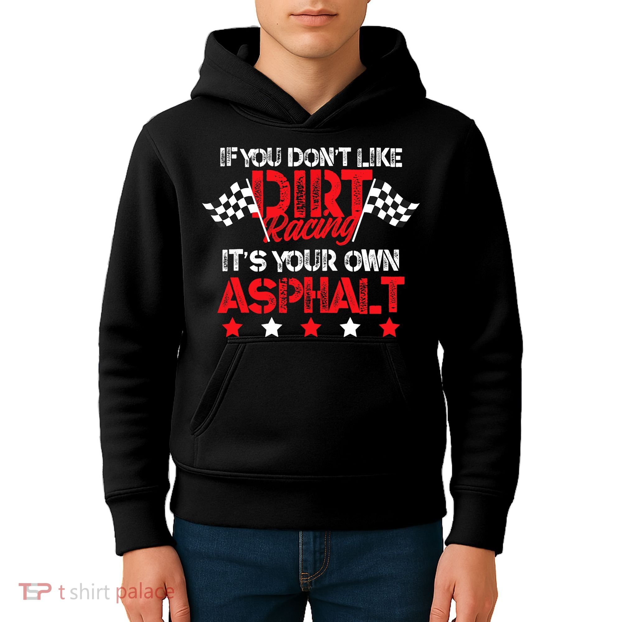 Hilarious Dirt Track Racing Pun Race Car Asphalt Joke Kids Hoodie