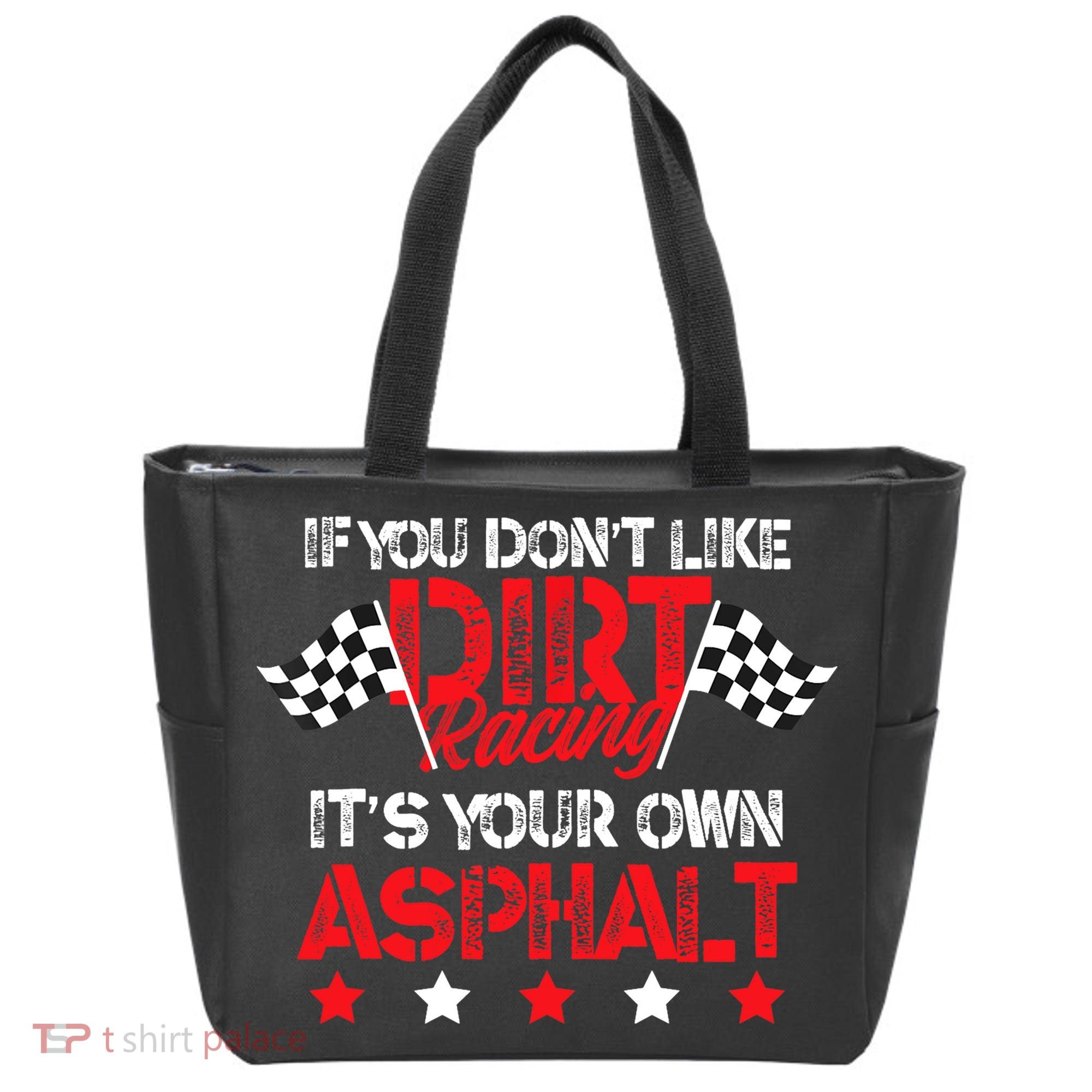 Hilarious Dirt Track Racing Pun Race Car Asphalt Joke Tote Bag