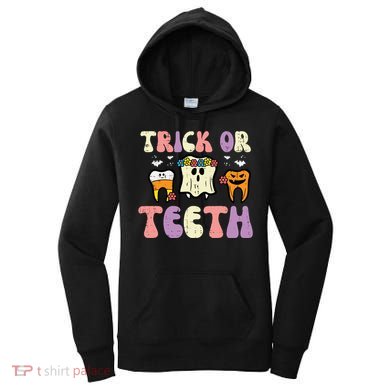 Halloween Dentist Trick Or Teeth Dental Tooth Costume Gift Women's Hoodie