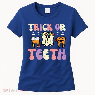 Halloween Dentist Trick Or Teeth Dental Tooth Costume Gift Women's T-Shirt