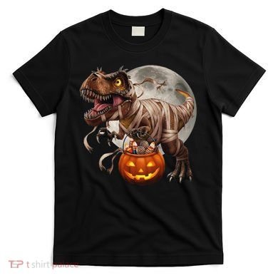 Halloween Dinosaur T Rex Pumpkin T-Shirt