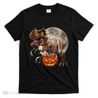 Halloween Dinosaur T Rex Pumpkin T-Shirt thumb 0