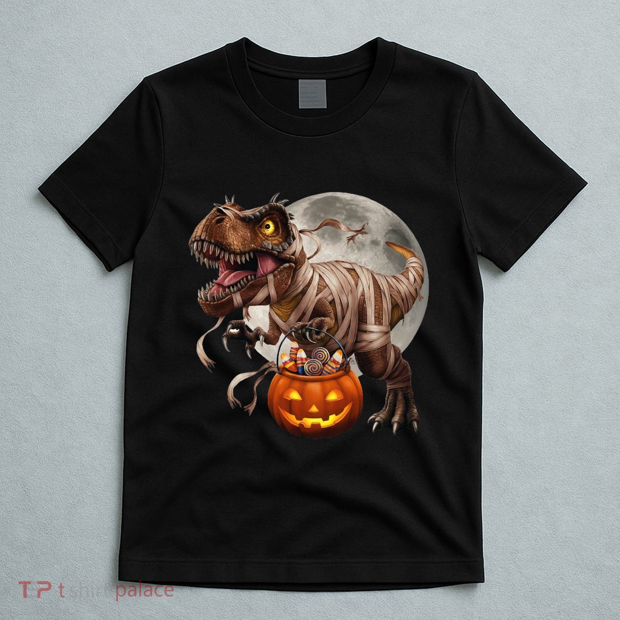 Halloween Dinosaur T Rex Pumpkin T-Shirt
