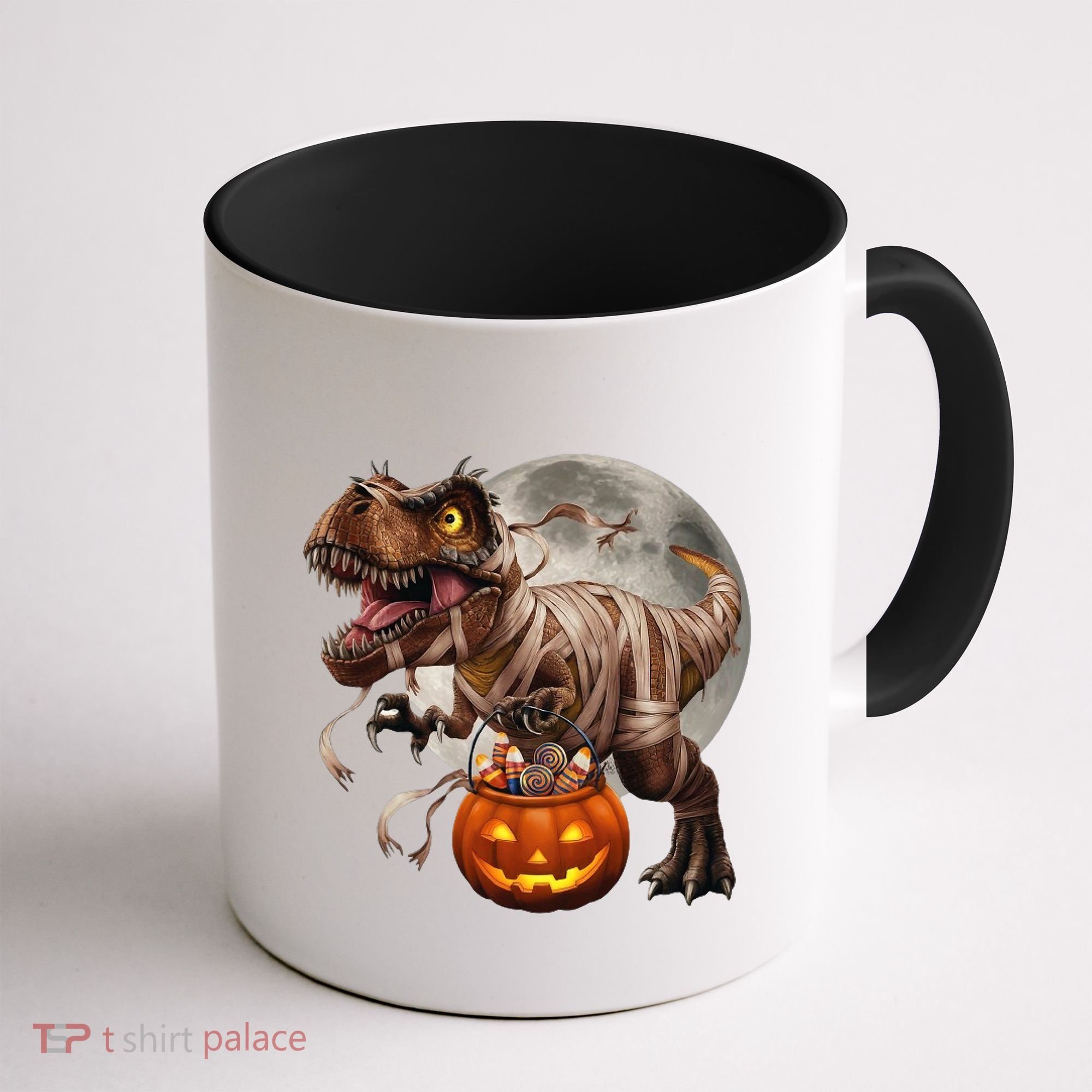 Halloween Dinosaur T Rex Pumpkin Coffee Mug