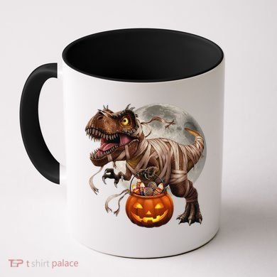 Halloween Dinosaur T Rex Pumpkin Coffee Mug