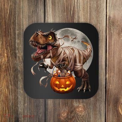Halloween Dinosaur T Rex Pumpkin Coaster