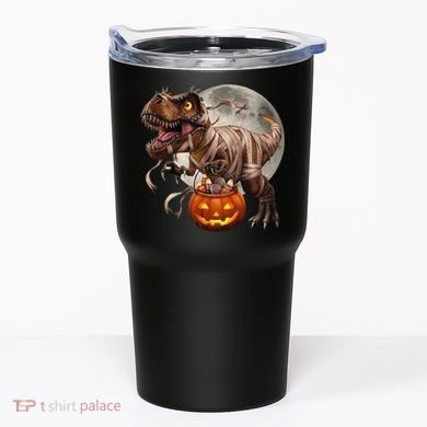 Halloween Dinosaur T Rex Pumpkin Tumbler