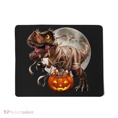 Halloween Dinosaur T Rex Pumpkin Mousepad