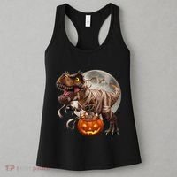 Halloween Dinosaur T Rex Pumpkin Women's Tank Top thumb 3