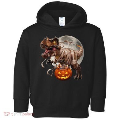 Halloween Dinosaur T Rex Pumpkin Toddler Hoodie