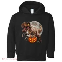 Halloween Dinosaur T Rex Pumpkin Toddler Hoodie thumb 0